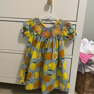 Girls Smocked Fruit Dress Size 3